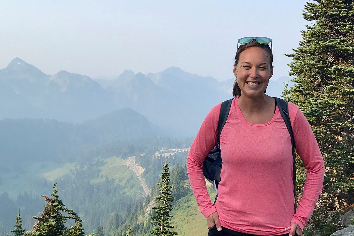 Populus Group Vice President of HR, Karen Philbrick, on the Mt. Rainier Hike in Washington.